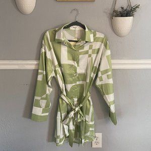 Peppermayo Sage Retro Shirt Dress